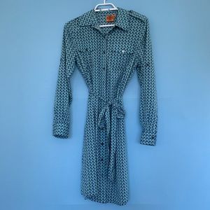 Tory Burch blue Bridgette shirt dress